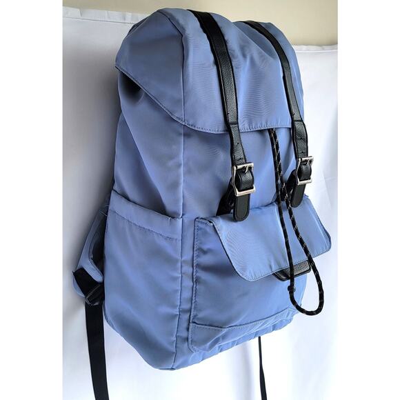 Open Story Bright Light Blue Large Flap Backpack - Picture 3 of 10